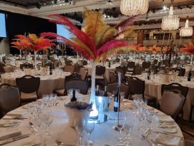 ostrich feather centrepieces London Marriott Park lane